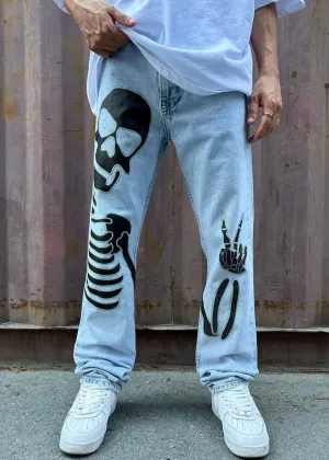 Skeleton Baggy Jeans