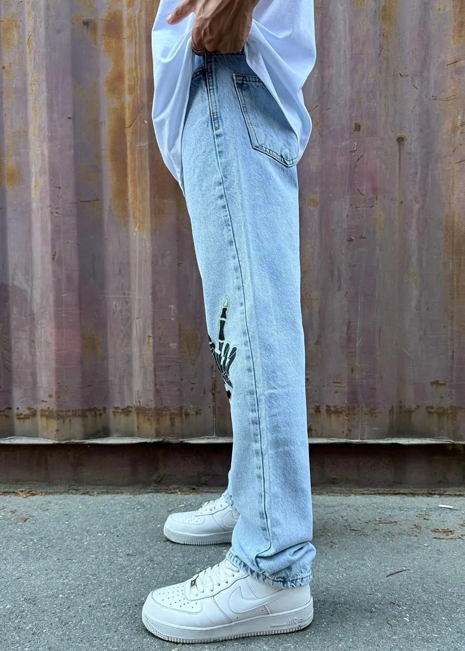 Skeleton Baggy Jeans