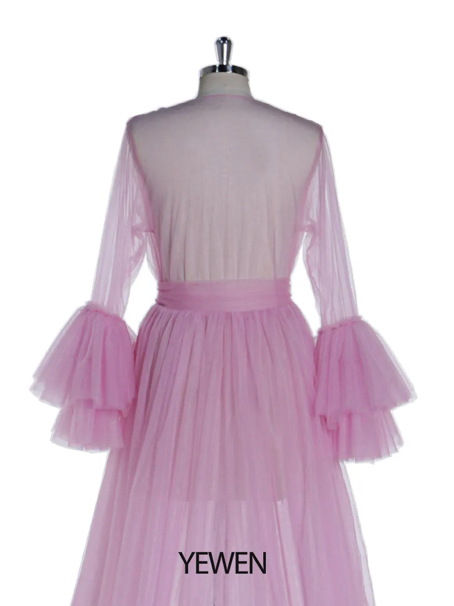 Soft Tulle Maternity Dress See Through Maternity Gowns for Photo Shoots Women Pregnancy Photoshoot Props YW231057