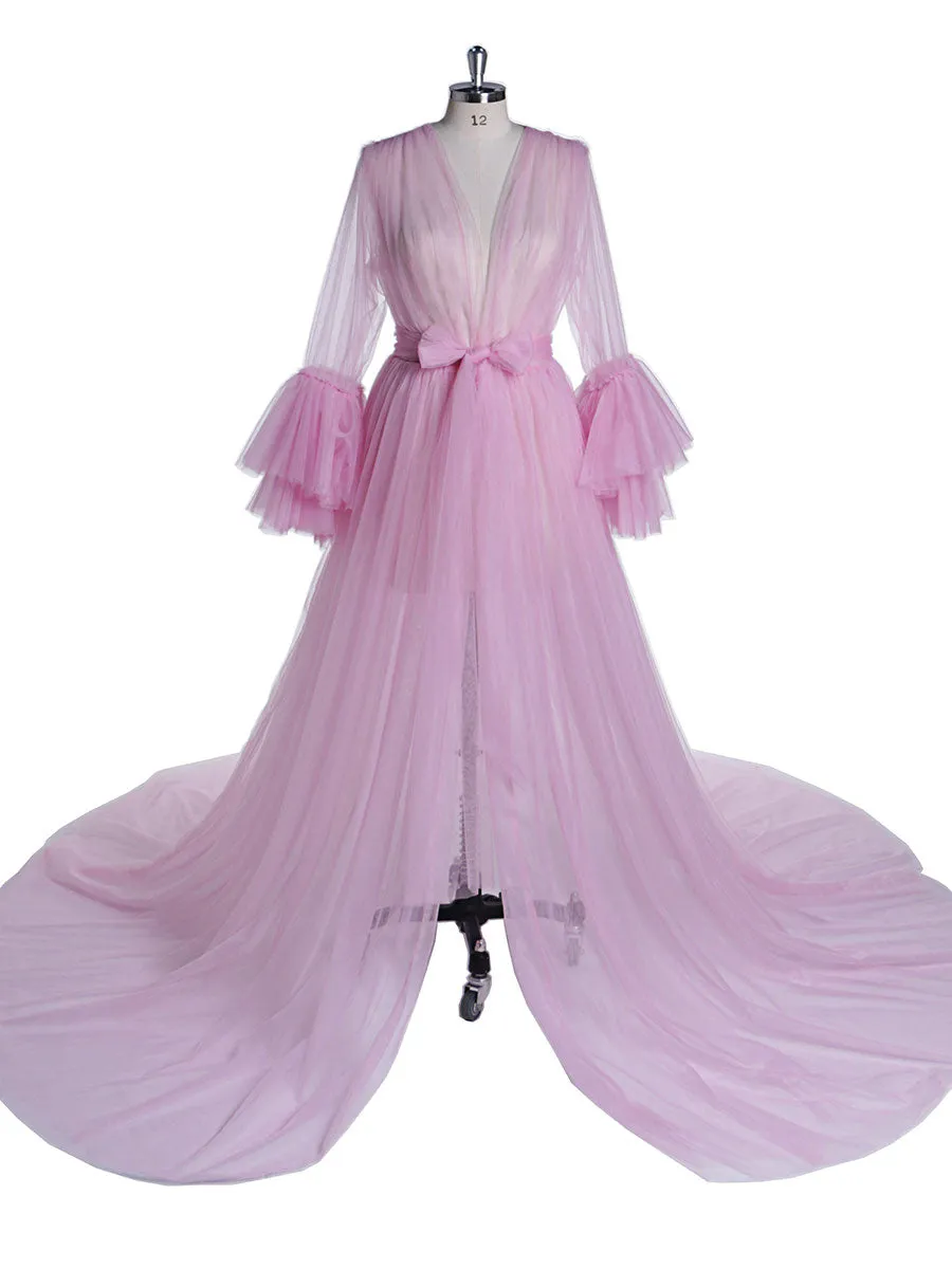 Soft Tulle Maternity Dress See Through Maternity Gowns for Photo Shoots Women Pregnancy Photoshoot Props YW231057
