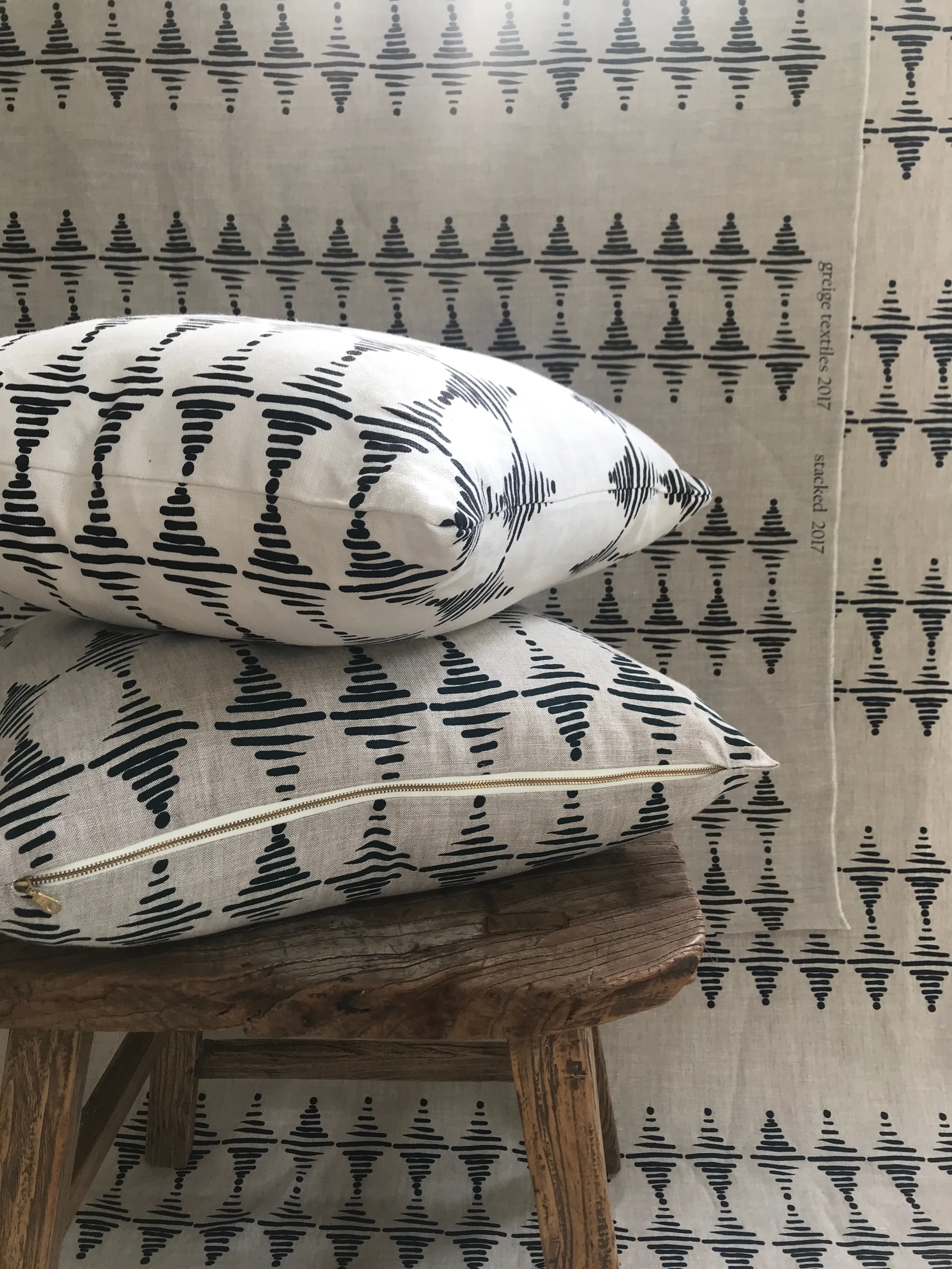 Stacked fabric Pepper on Oatmeal
