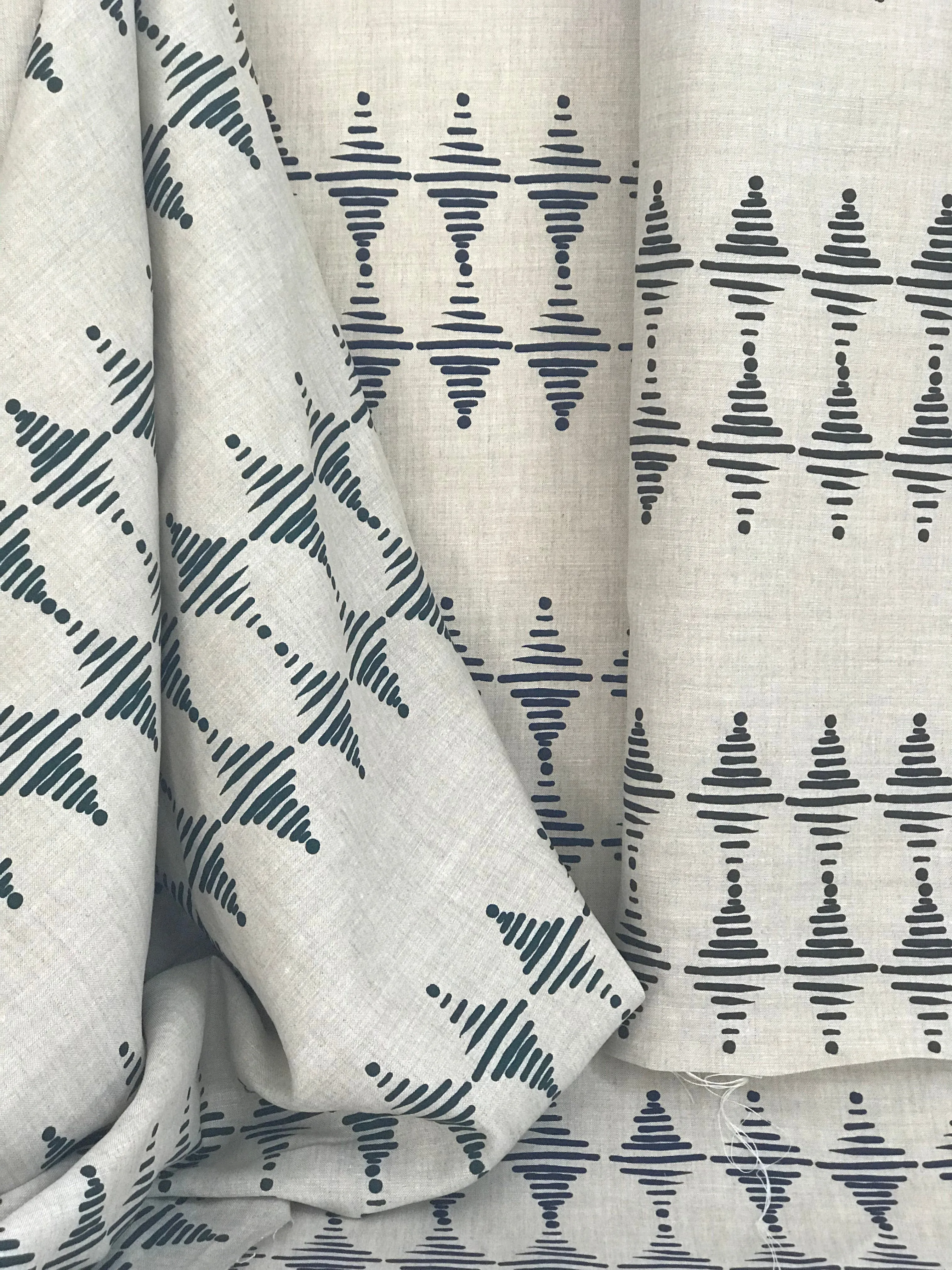 Stacked fabric Pepper on Oatmeal