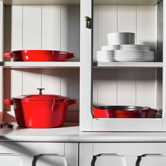 Staub 4pc Cast Iron Stackable Set Cherry STB-14582406