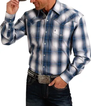 Stetson© Men's Clear Water Ombre Long Sleeve Shirt