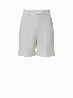 Straight Cotton Denim Stretch Shorts