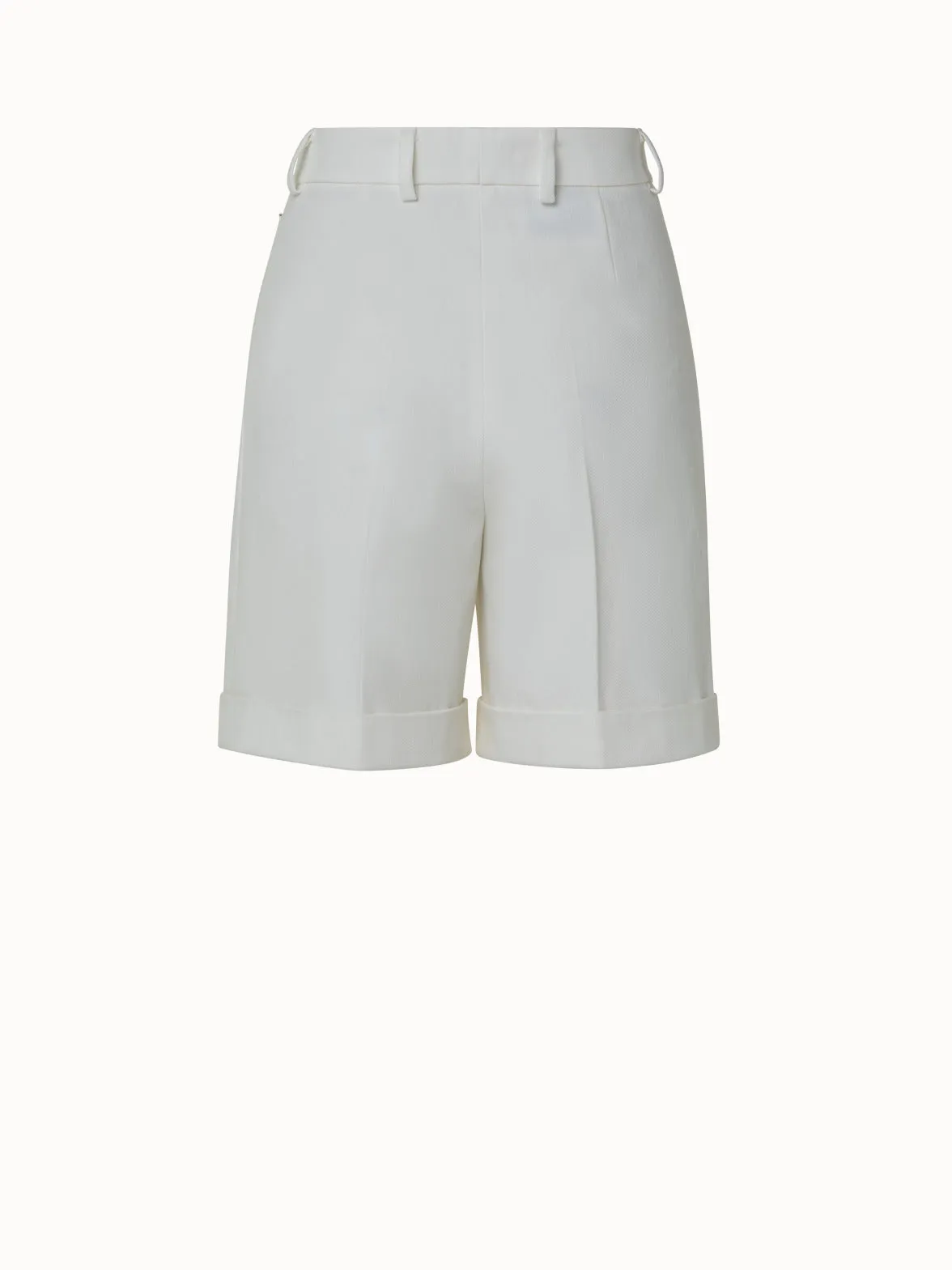 Straight Cotton Denim Stretch Shorts