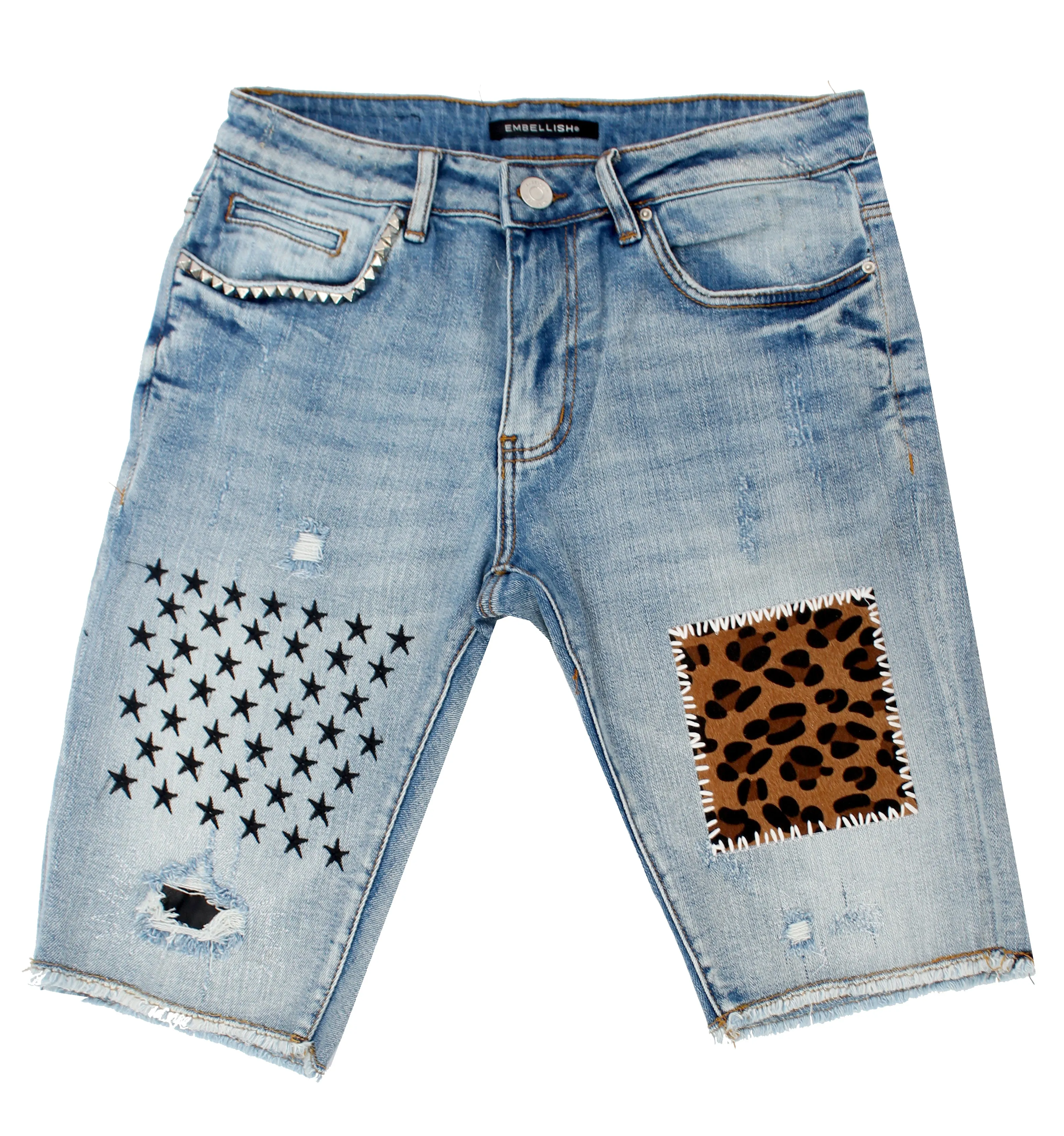 Summit Patchwork Shorts - Blue