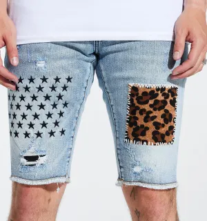 Summit Patchwork Shorts - Blue