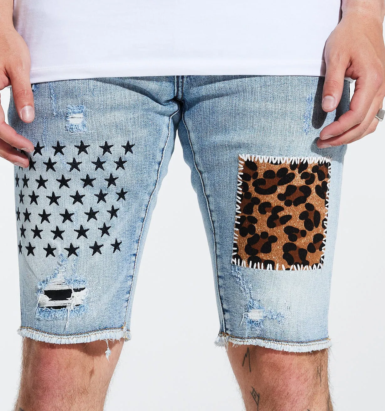Summit Patchwork Shorts - Blue