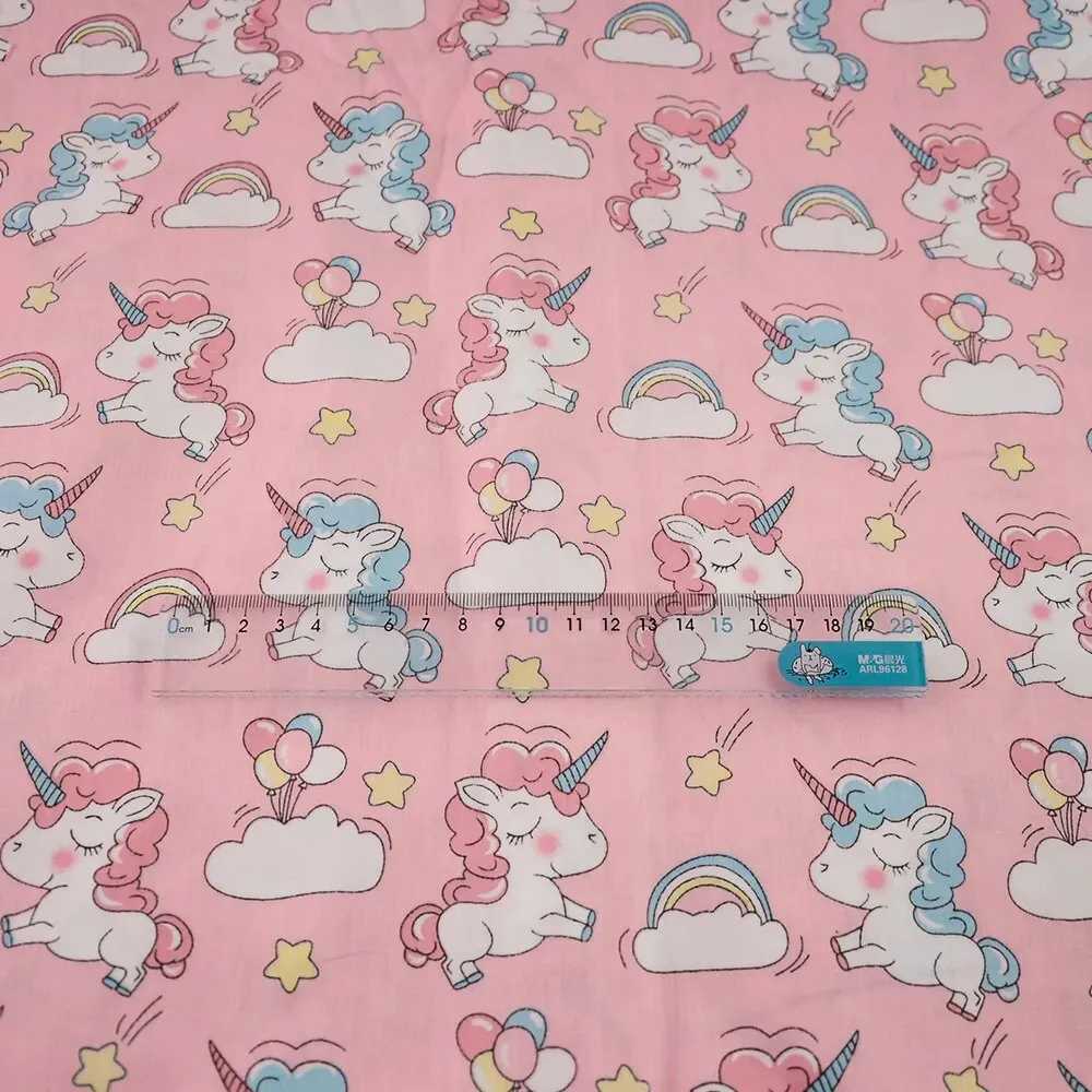 Teramila Pink Crown Style 100% Twill Cotton Fabric for Art Craft Sewing Home Textile Bedding Set Patchwork Material By the Meter