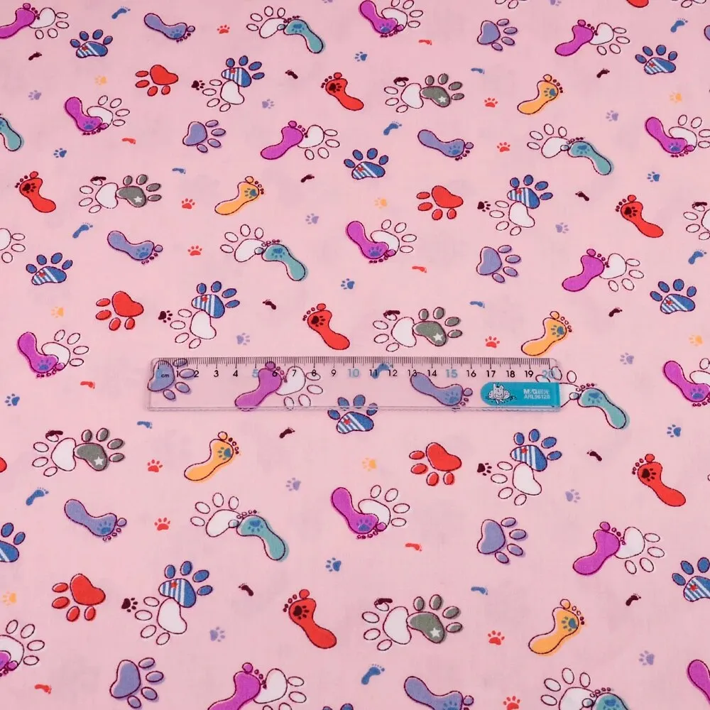 Teramila Pink Crown Style 100% Twill Cotton Fabric for Art Craft Sewing Home Textile Bedding Set Patchwork Material By the Meter