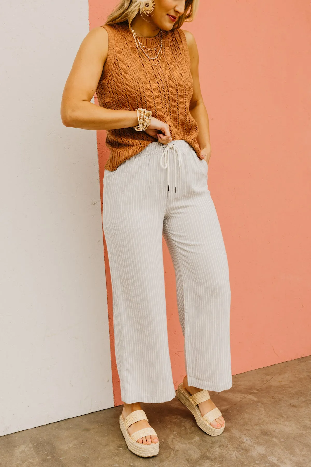The Albert Pinstripe Linen Pants