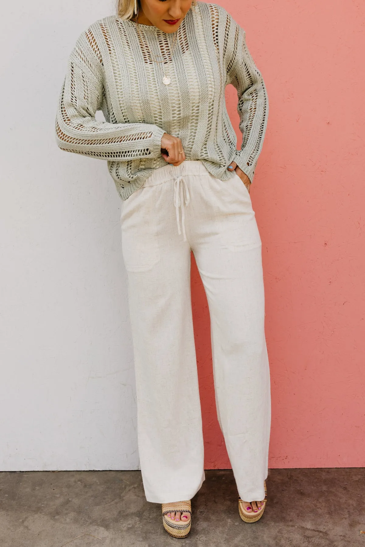 The Knox Wide Leg Linen Pants