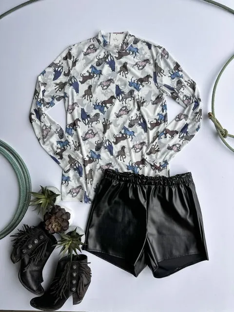 The Wild Horses Mesh Top - Ivory