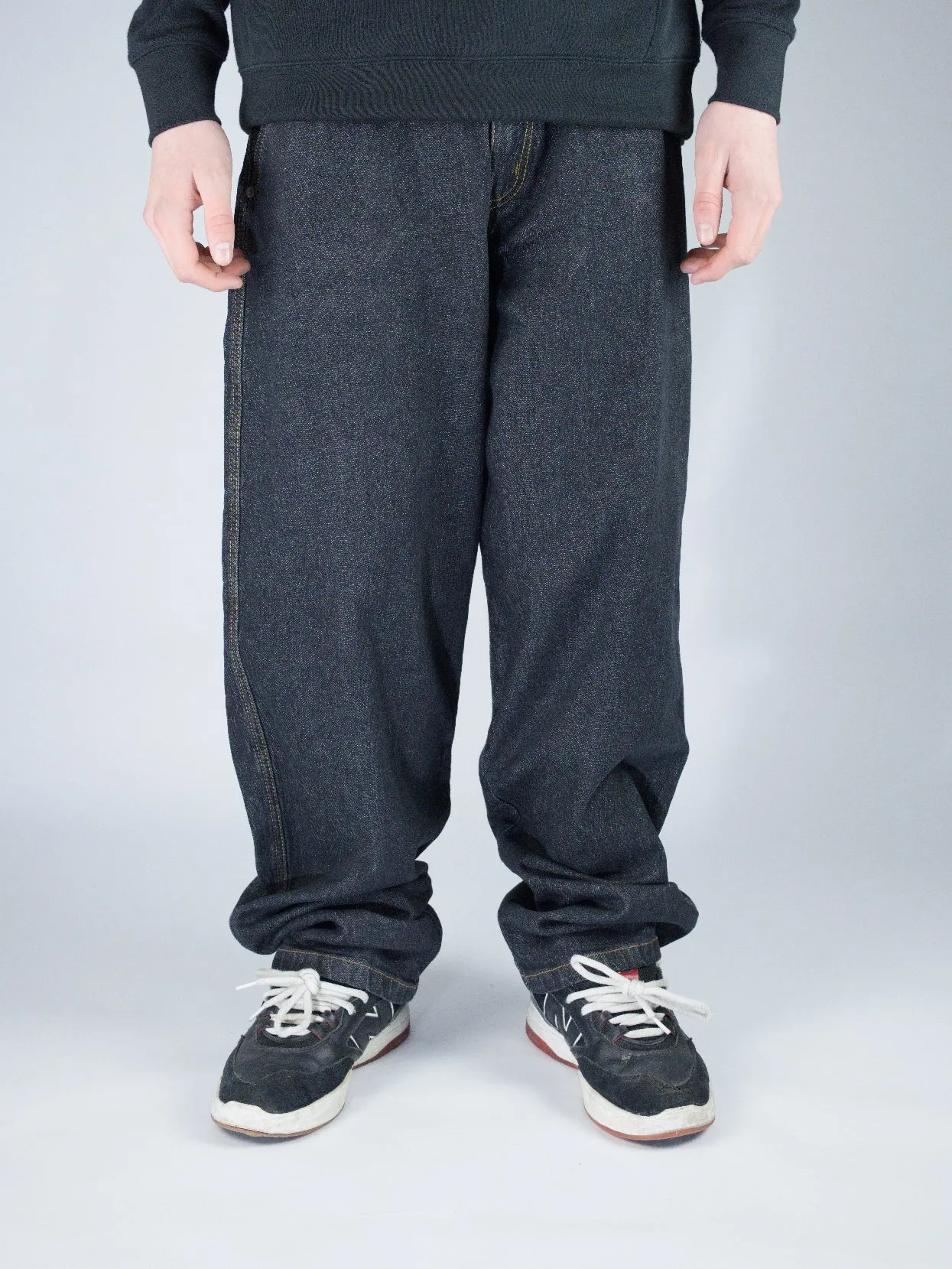 Three Sixty London - Og Baggy Fit Work Denim Jeans - Washed Black