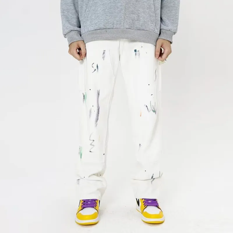 Urban Doodle Splatter Baggy Jeans