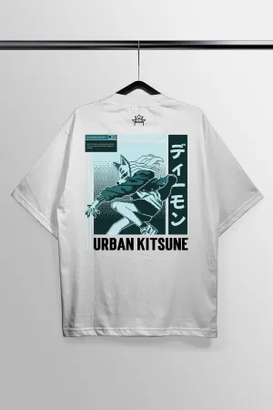 Urban Kitsune White Oversized Tee