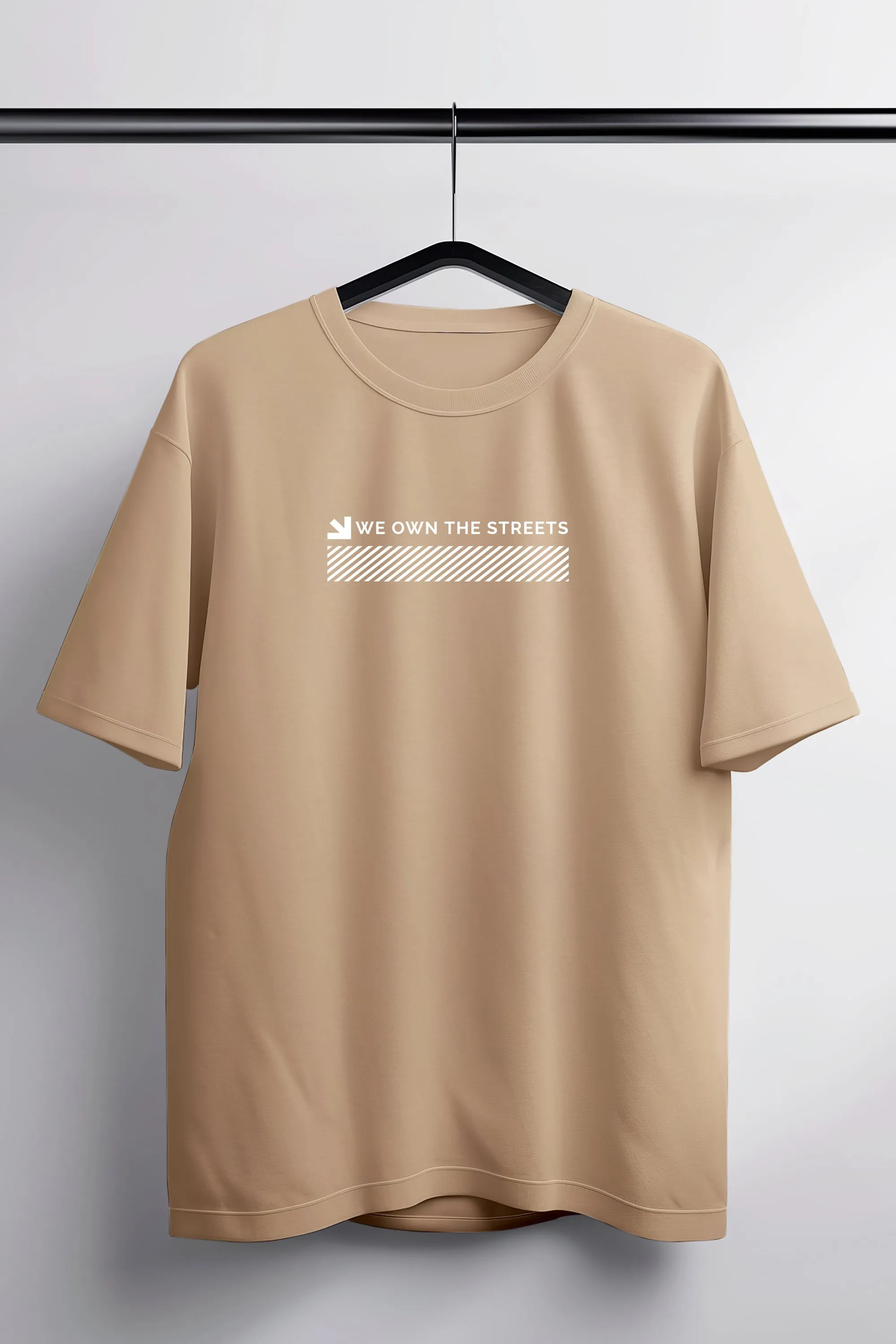We Own The Streets Peach Oversized Tee