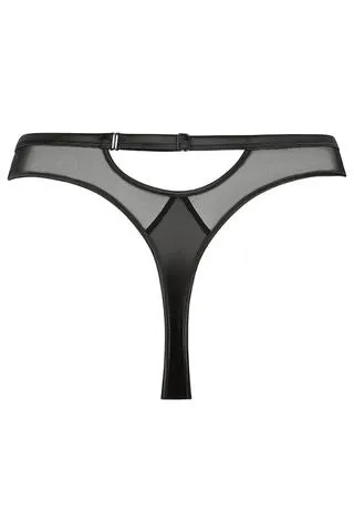 West Black Half Moon Cut-Out G-String