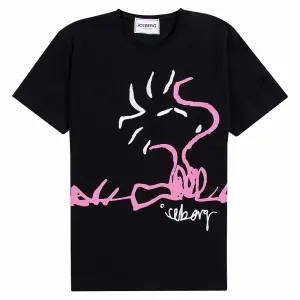 Woodstock Tee - Pink & Black