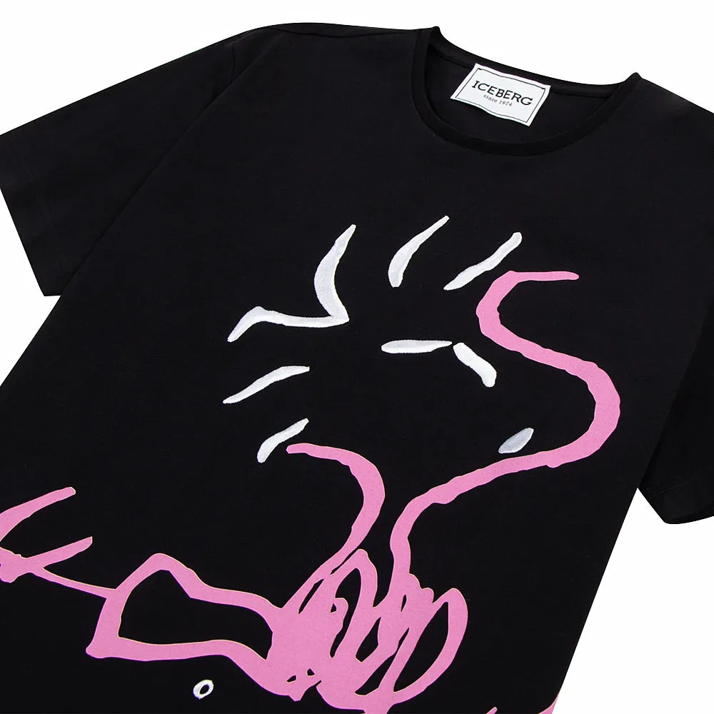 Woodstock Tee - Pink & Black