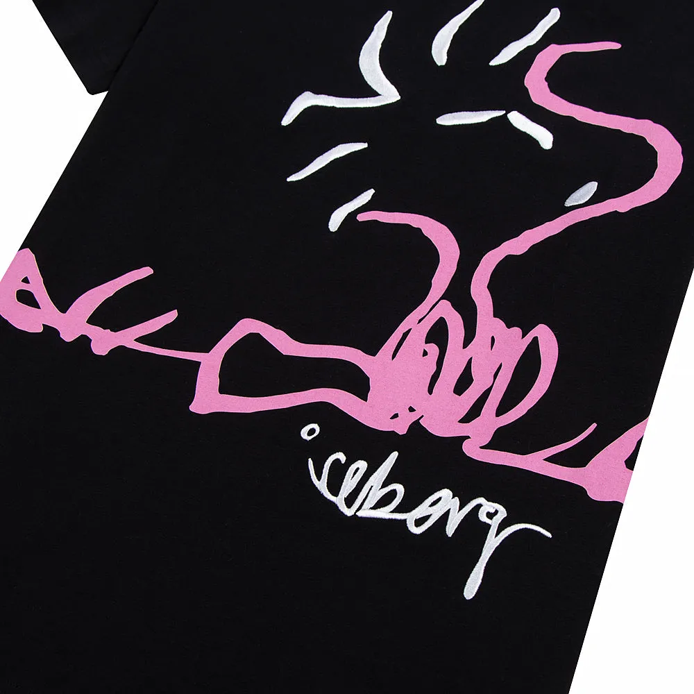 Woodstock Tee - Pink & Black