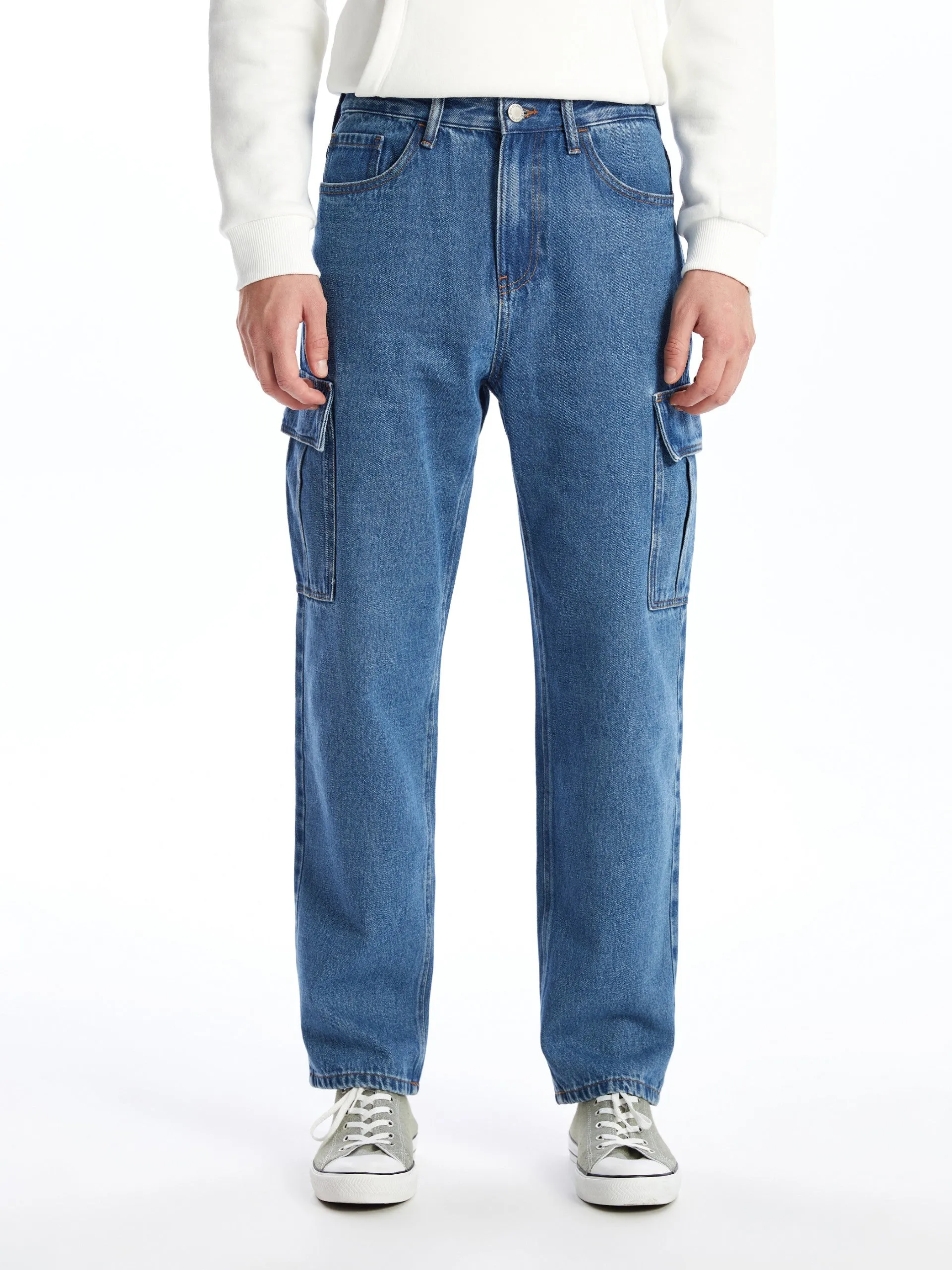 Xside Indigo Baggy Fit Men'S Jeans
